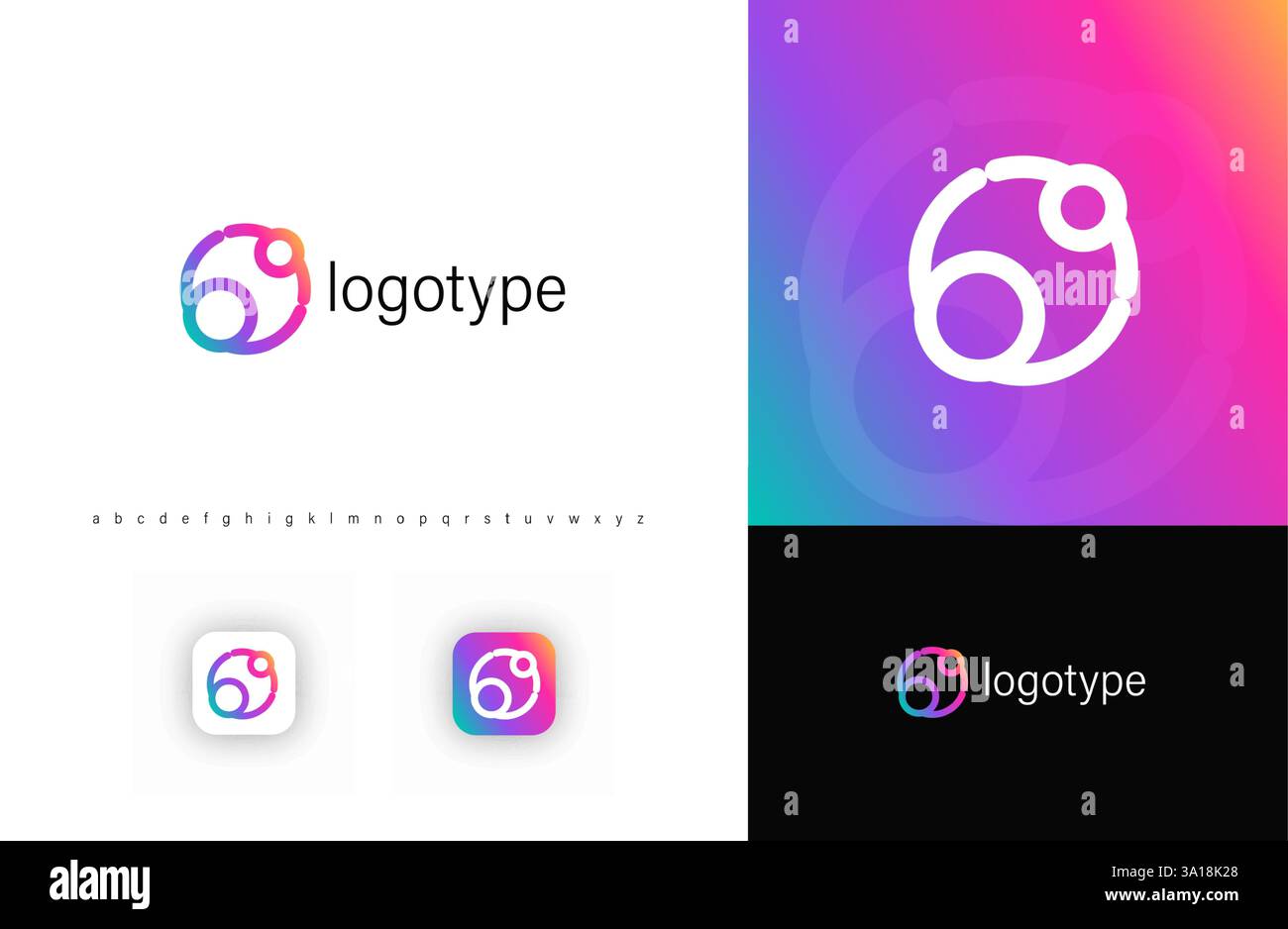 Logo circolare astratto raffigurante genitori e figli, simbolo di protezione, cura, legame familiare. Ideale per servizi di assistenza all'infanzia, adozione, genitorialità Illustrazione Vettoriale