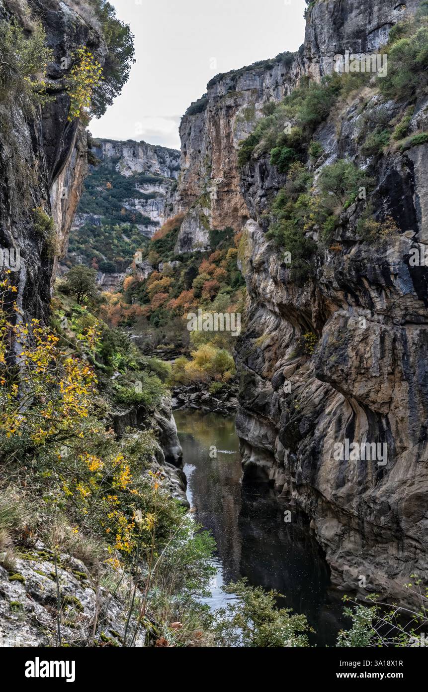 Foz de Lumbier, Sierra de Leyre, Navarra, Spagna. Ottobre 2021 Foto Stock