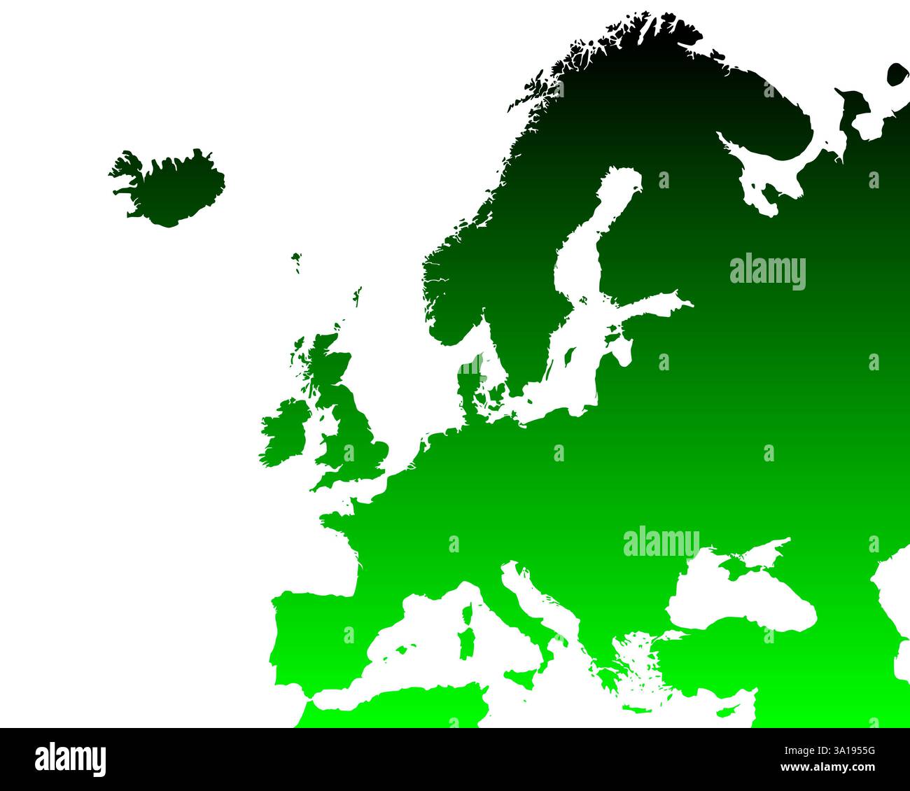Mappa dettagliata di Europa Foto Stock