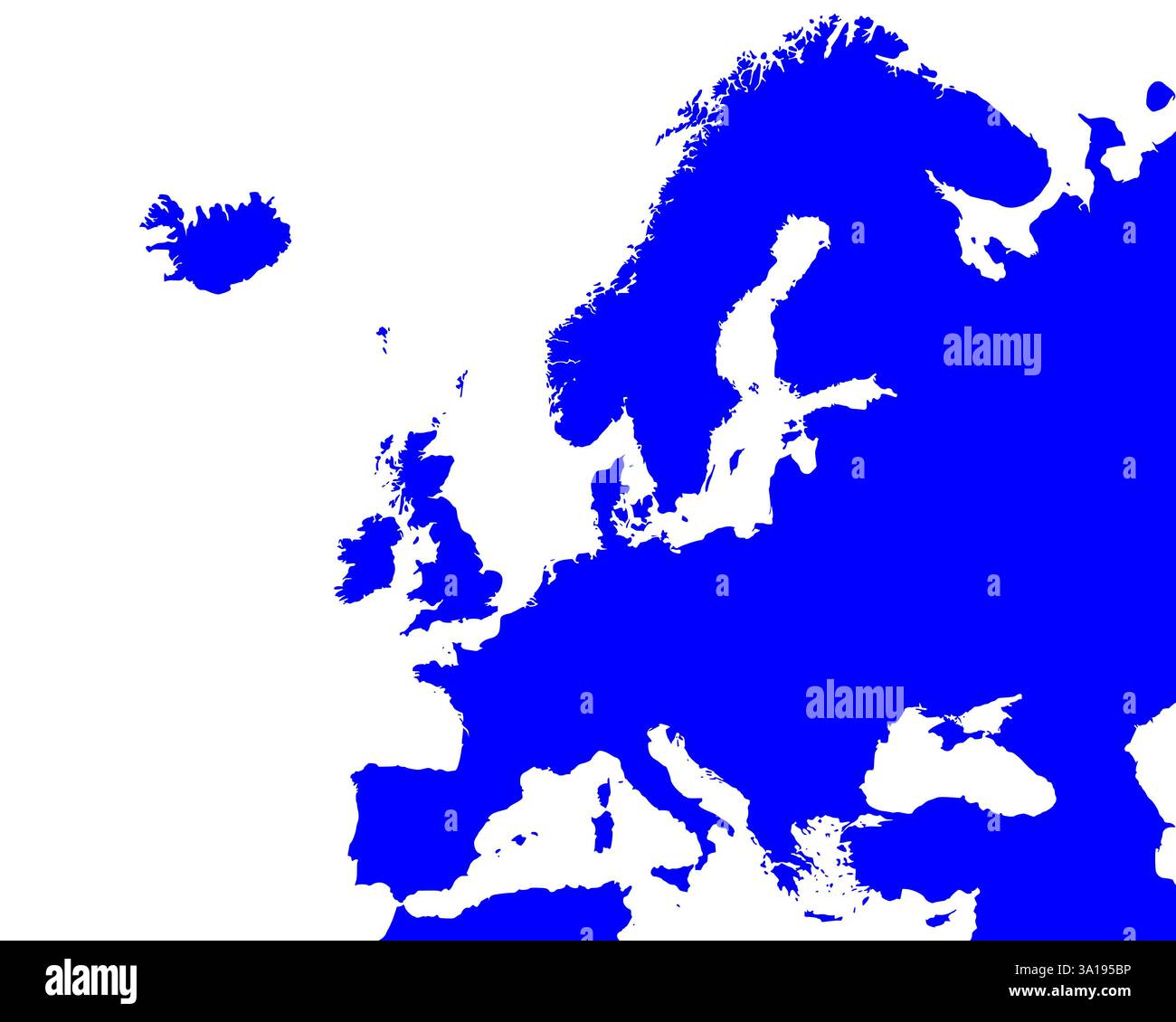Mappa dettagliata di Europa Foto Stock
