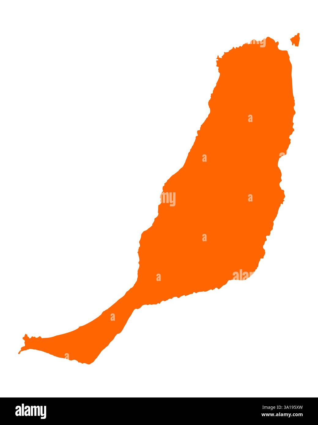 Mappa di Fuerteventura Foto Stock