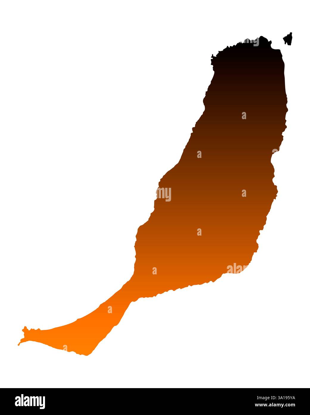 Mappa di Fuerteventura Foto Stock