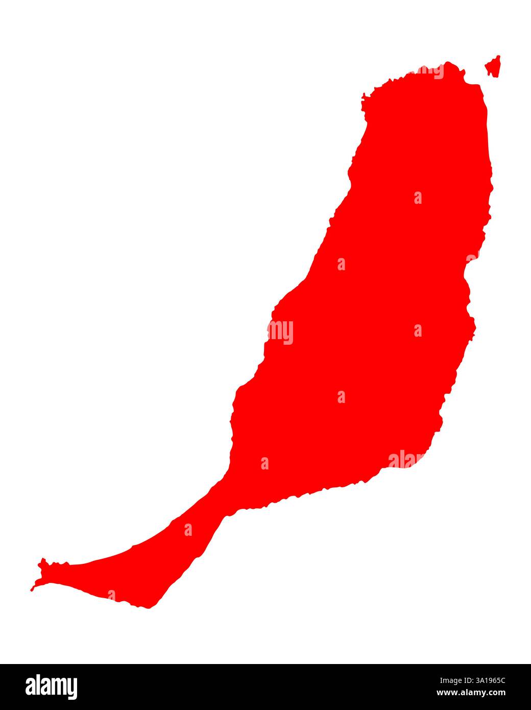 Mappa di Fuerteventura Foto Stock