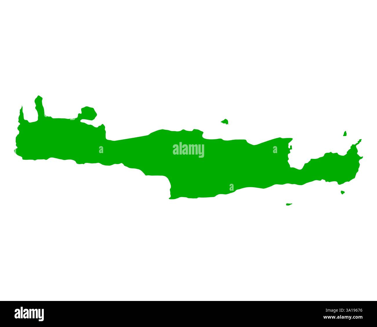 Mappa di Creta Foto Stock