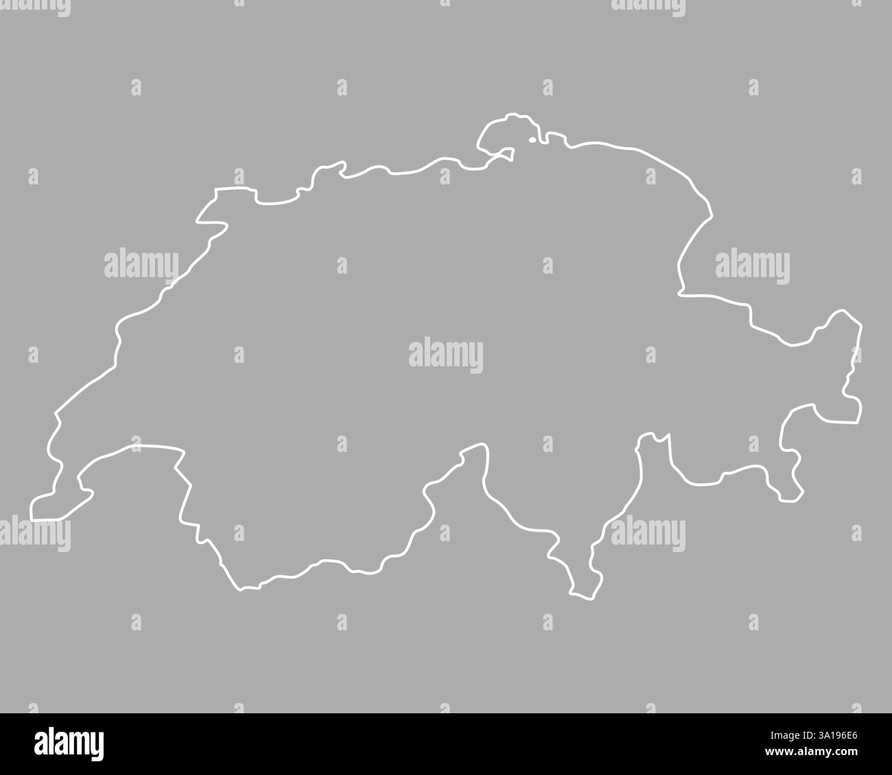 Cartina della Svizzera Foto Stock