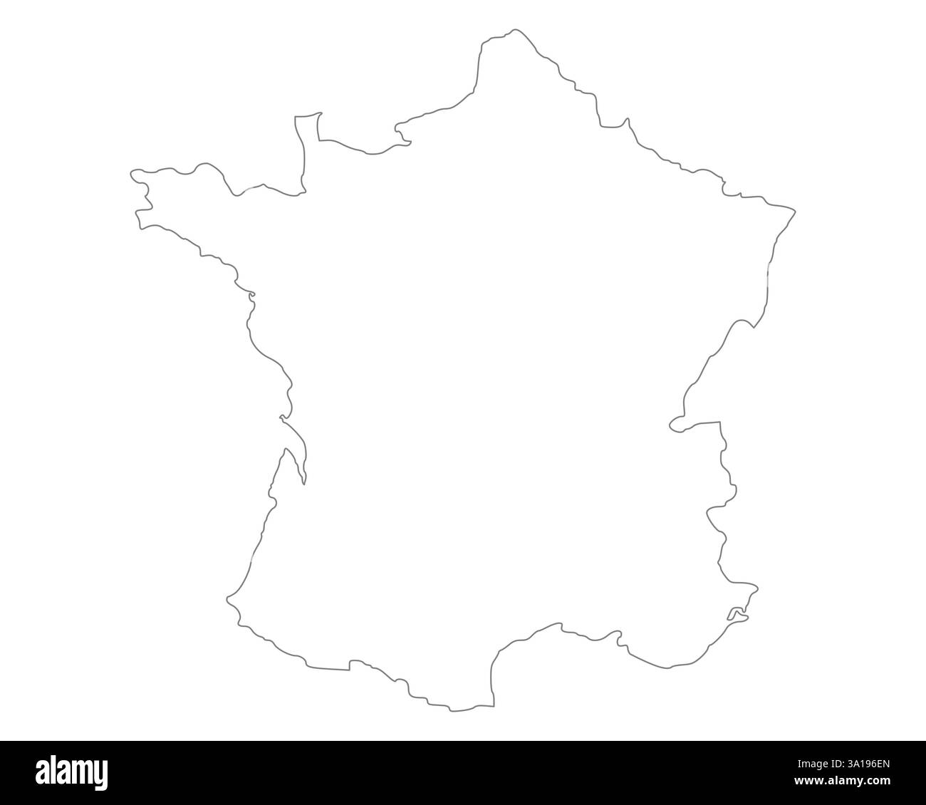 Mappa di Francia Foto Stock