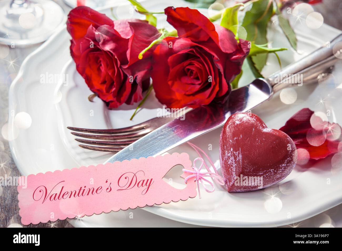 Luogo festivo per San Valentino Foto Stock