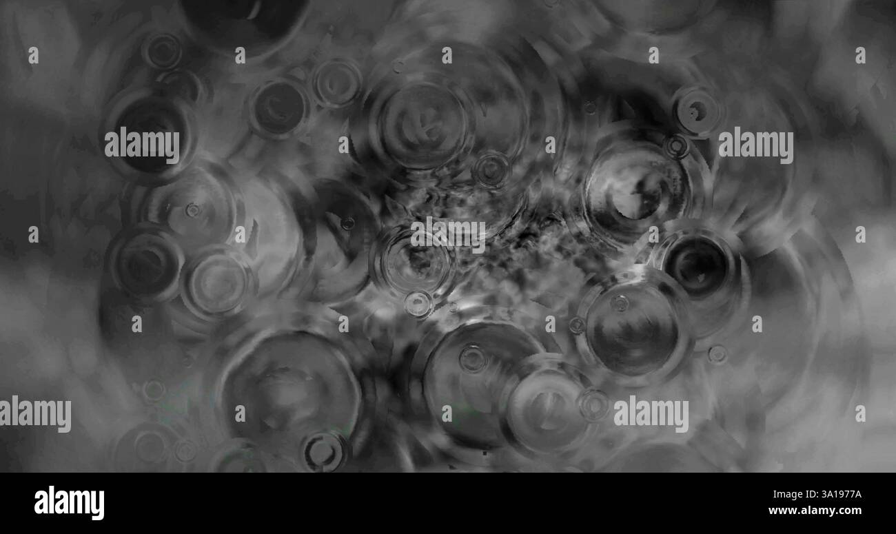 Computer immagine generata di gocce di pioggia Foto Stock