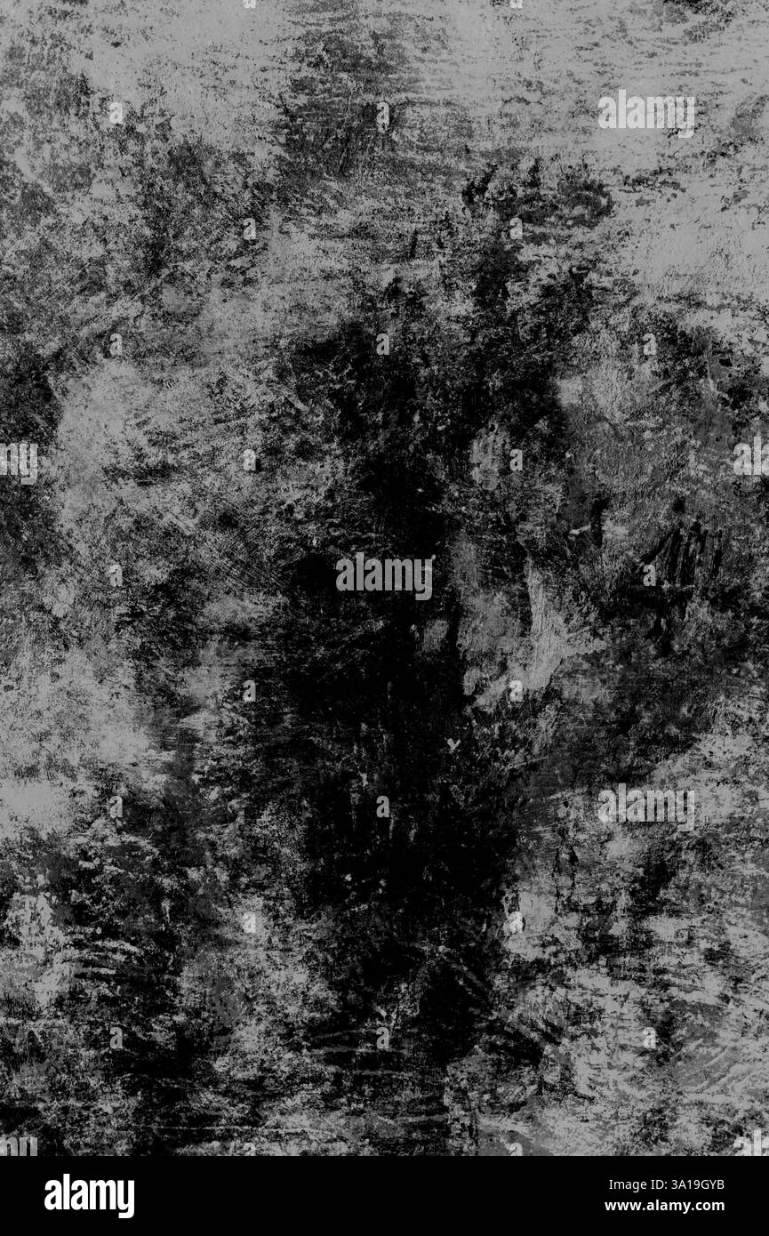 Texture grunge con un colore grigio nero maledetto come sfondo Foto Stock