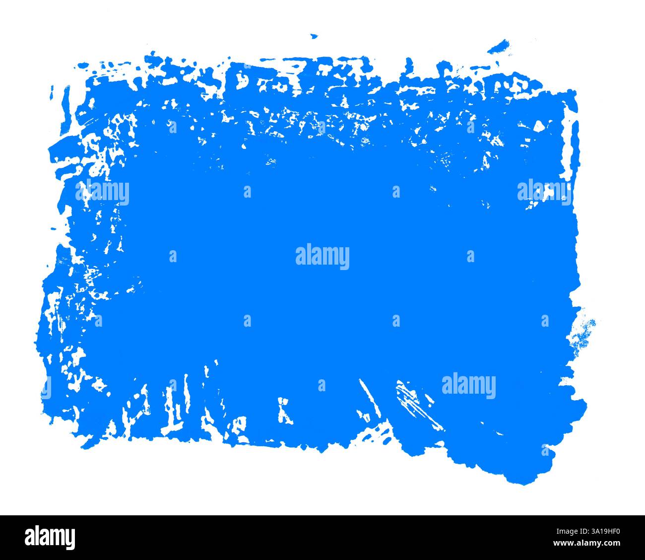 Macchia di colore blu con bordo irregolare come contrassegno o sfondo grunge con spazio di testo Foto Stock