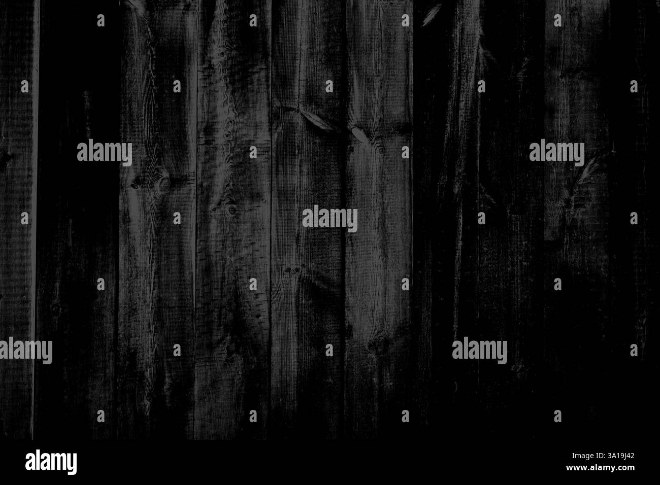 Struttura dello sfondo: Vecchie tavole di legno nero come modello o sfondo Foto Stock