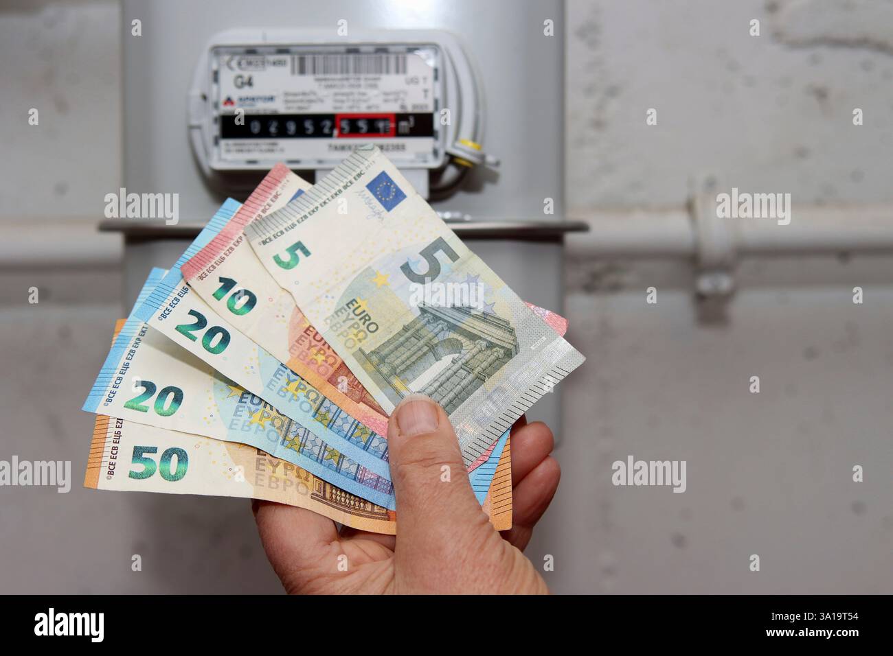 Il prezzo del gas continua ad aumentare Foto Stock