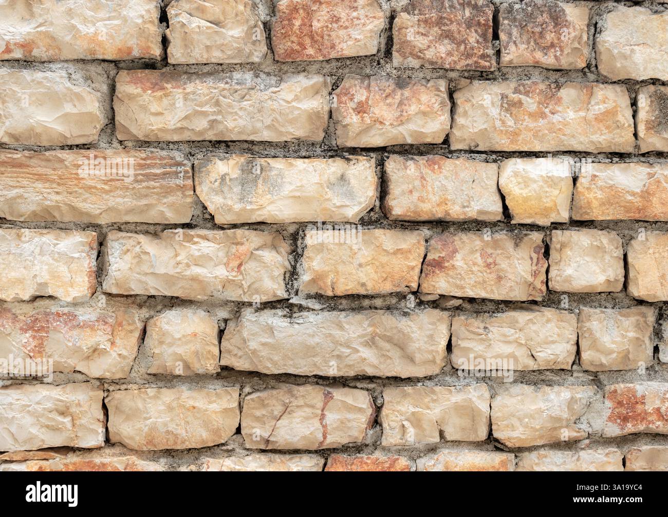 Pareti in mattoni di fango cotte. Vecchio edificio. Per la progettazione. Foto Stock