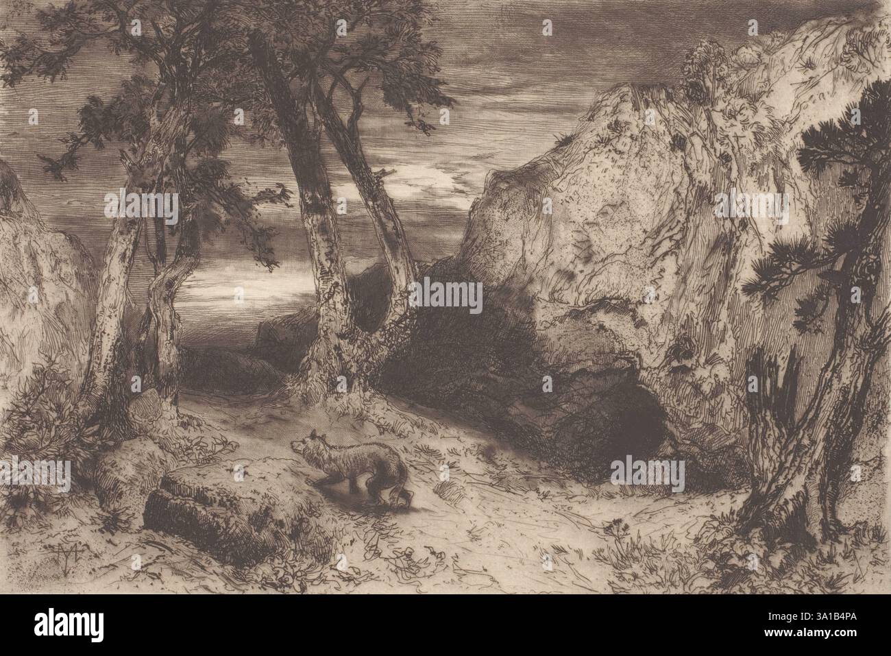 Crepuscolo in Arizona, 1880. Foto Stock