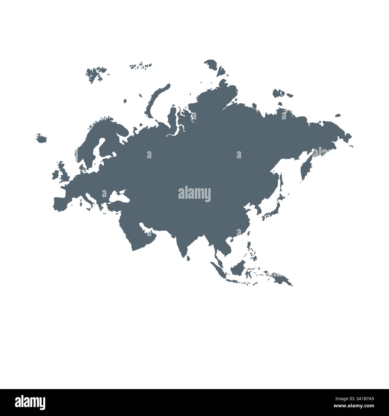 Mappa dell'Eurasia, insegna silhouette. Mappa del mondo Globe. Illustrazione vettoriale isolata su sfondo trasparente. Europa e Asia Illustrazione Vettoriale