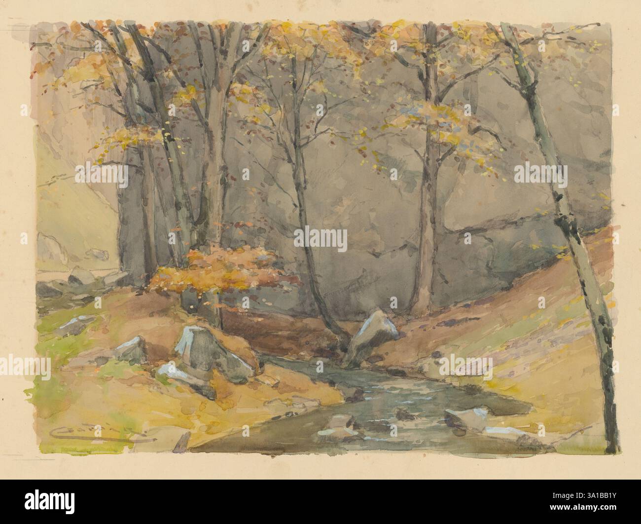 S&#xfa;mrak V Z&#xe1;dielskej doline, (crepuscolo nella valle di Zadielska), 1920-1930. Foto Stock