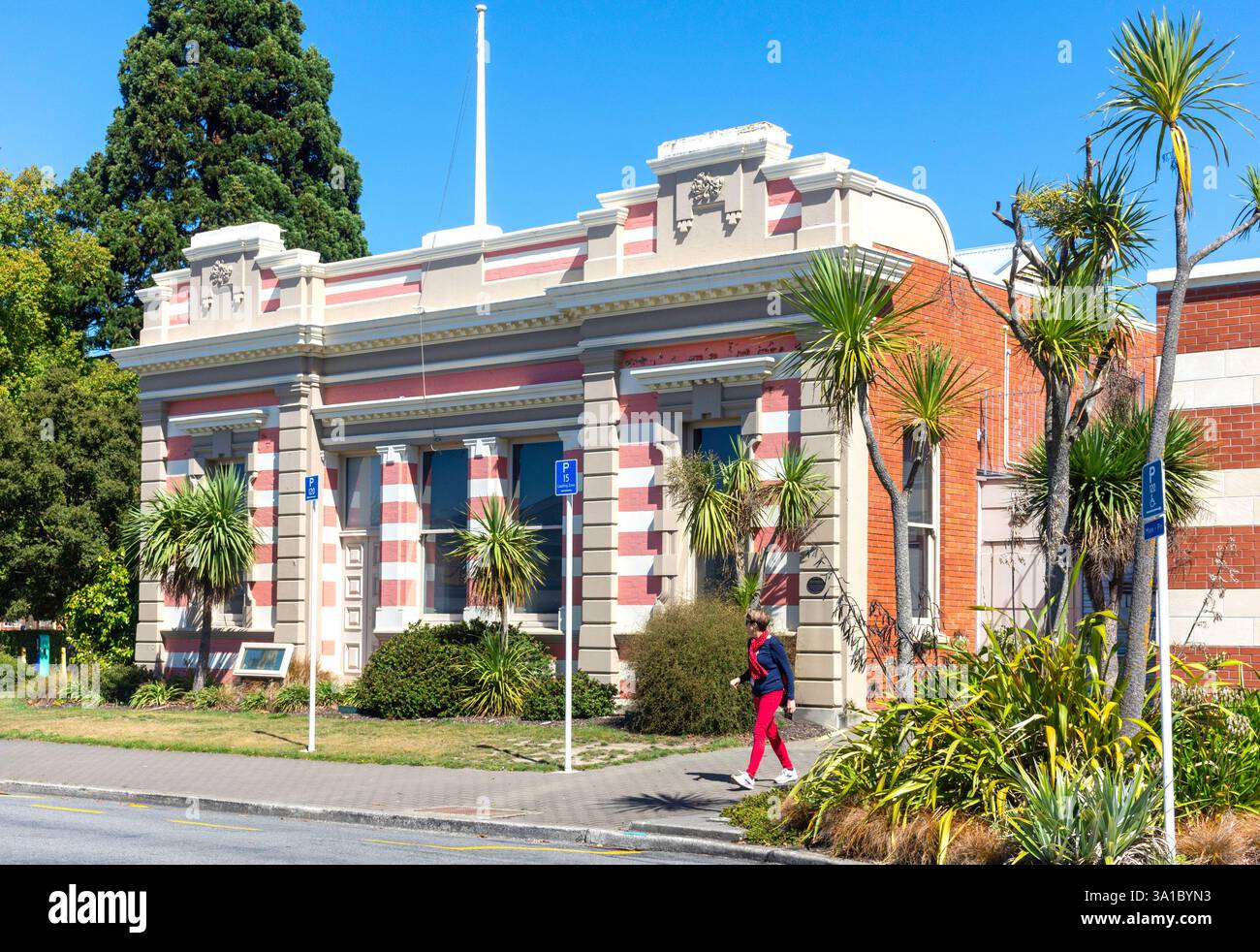 Rangiora Borough Council Chambers Building (1907), Memorial Library, Percival Street, Rangiora, Canterbury Region, isola del Sud, nuova Zelanda Foto Stock
