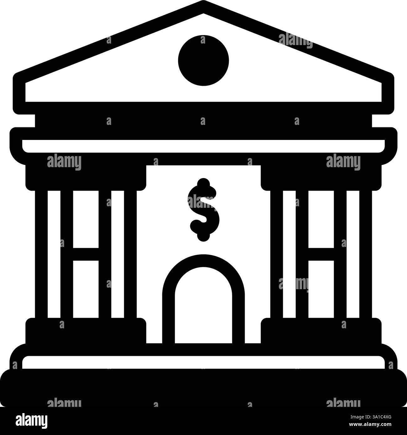 Icona per banca, finanziaria Illustrazione Vettoriale