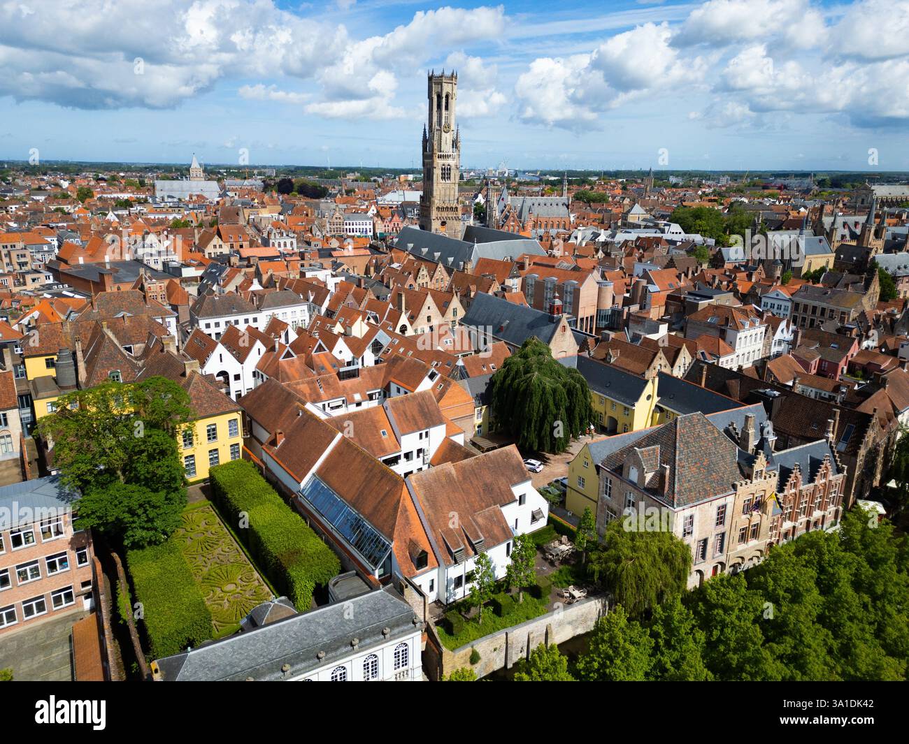 Campanile di Bruges, Bruges, Belgio Foto Stock