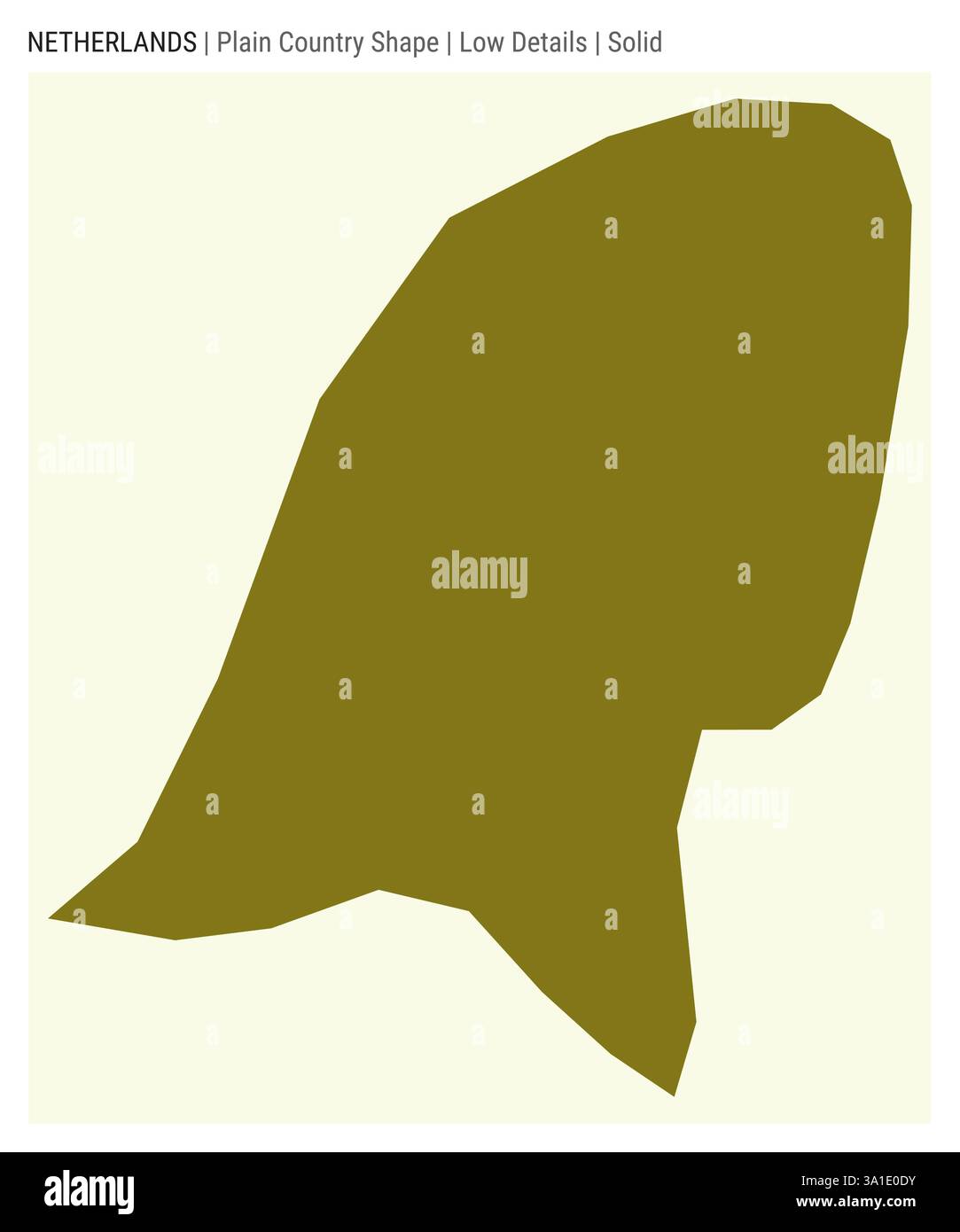 Mappa dei Paesi Bassi. Dettagli bassi. Stile solido. Forma dei Paesi Bassi. Illustrazione vettoriale. Illustrazione Vettoriale