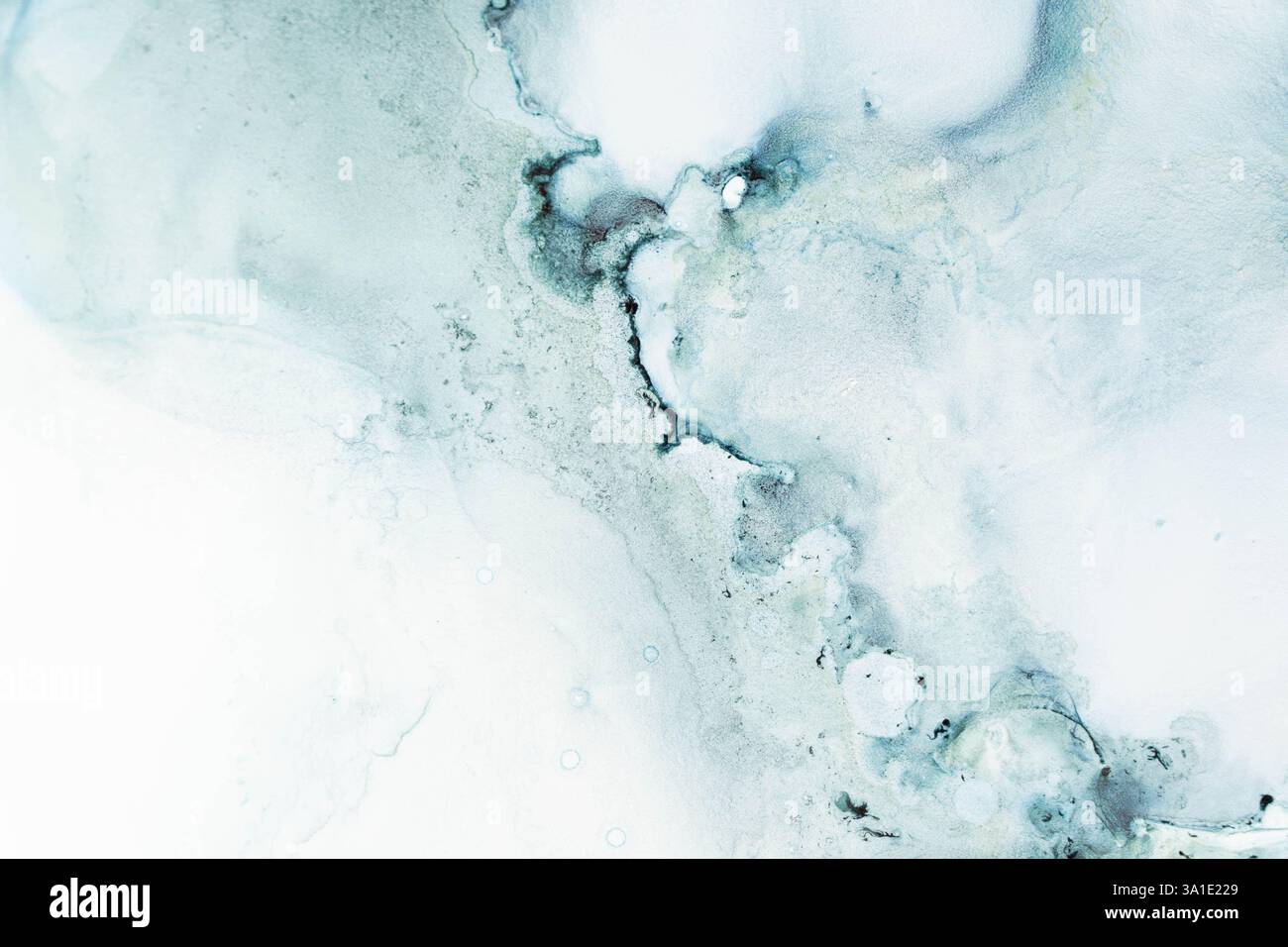 I motivi vorticosi in tonalità chiare e delicate riflettono un tranquillo sfondo thailandese con effetti di inchiostro fluido. Foto Stock