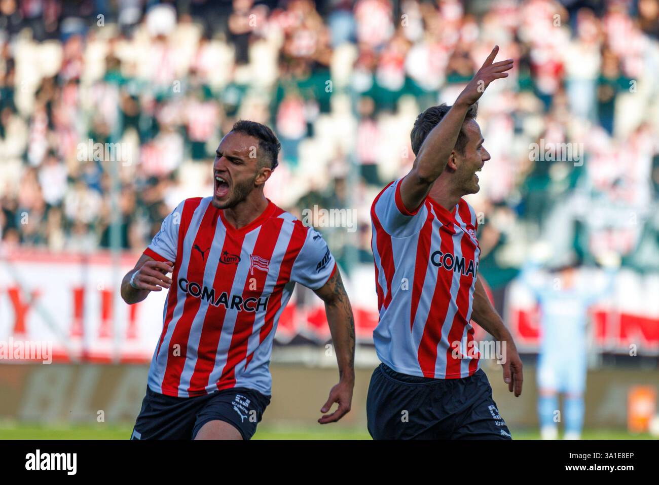 CRACOVIA, POLONIA, 8 marzo 2025, Una partita di calcio nel PKO BP Ekstraklasa di primo livello tra CRACOVIA E RADOMIAK RADOM, OP: MIKKEL MAIGAARD crediti: Piotr Front/Alamy Live News Foto Stock