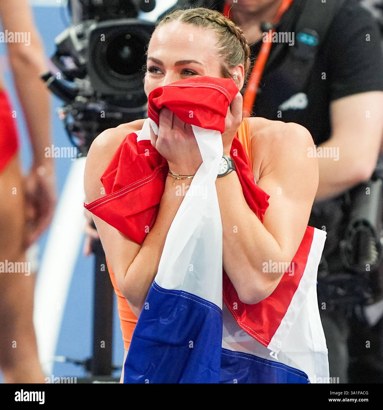 Apeldoorn, Paesi Bassi. 8 marzo 2025. APELDOORN, PAESI Bassi - 8 MARZO: Lieke Klaver dei Paesi Bassi durante i Campionati europei di atletica leggera indoor 2025 ad Omnisport l'8 marzo 2025 ad Apeldoorn, Paesi Bassi. (Foto di Andre Weening/Orange Pictures) credito: Orange Pics BV/Alamy Live News Foto Stock