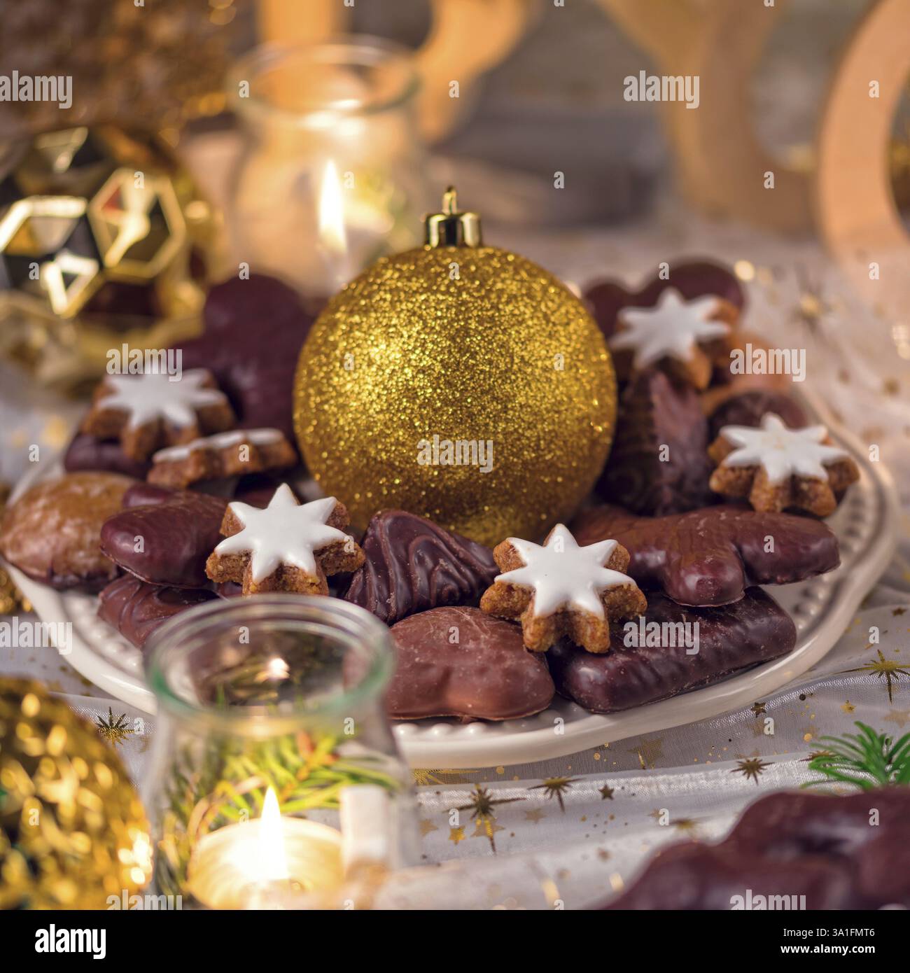 Pan di zenzero di Natale fresco e gustoso Foto Stock