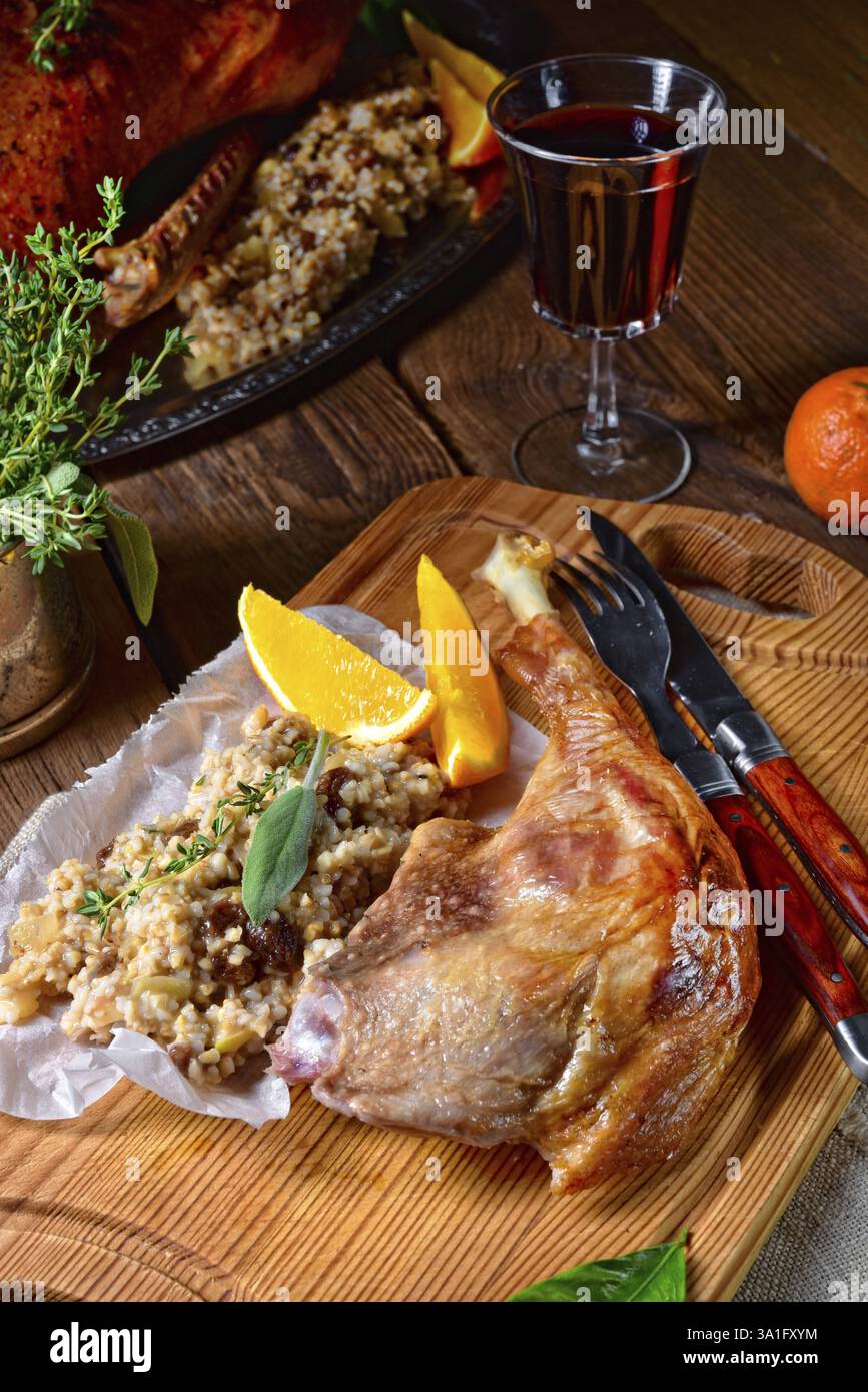 Zampe d'anatra arrosto croccanti fritte Foto Stock