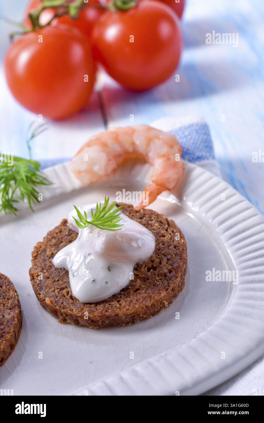 Gustosa insalata di granchio Foto Stock