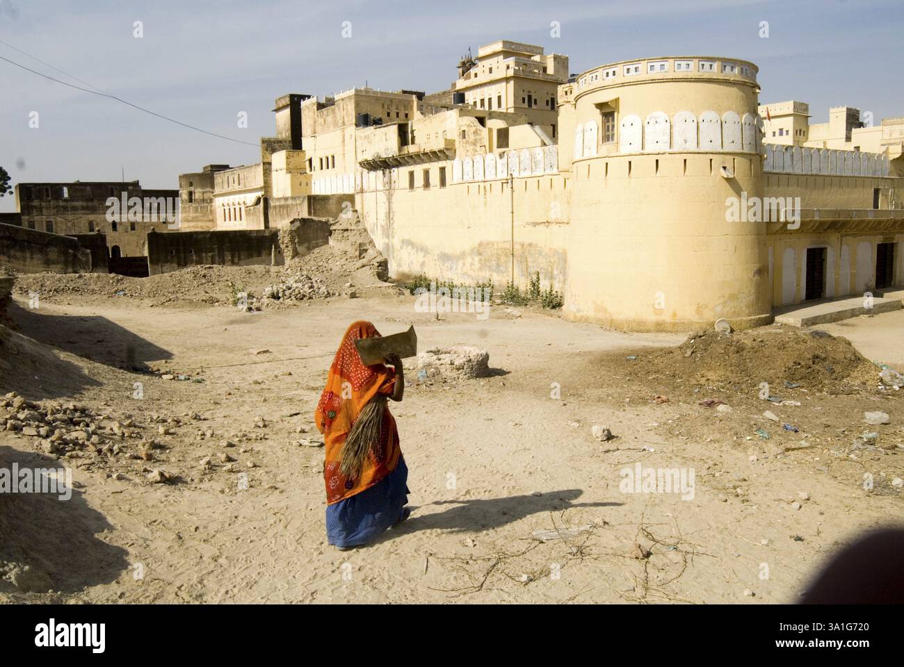 Case a Nawalgarh, Rajasthan, India, Asia Foto Stock