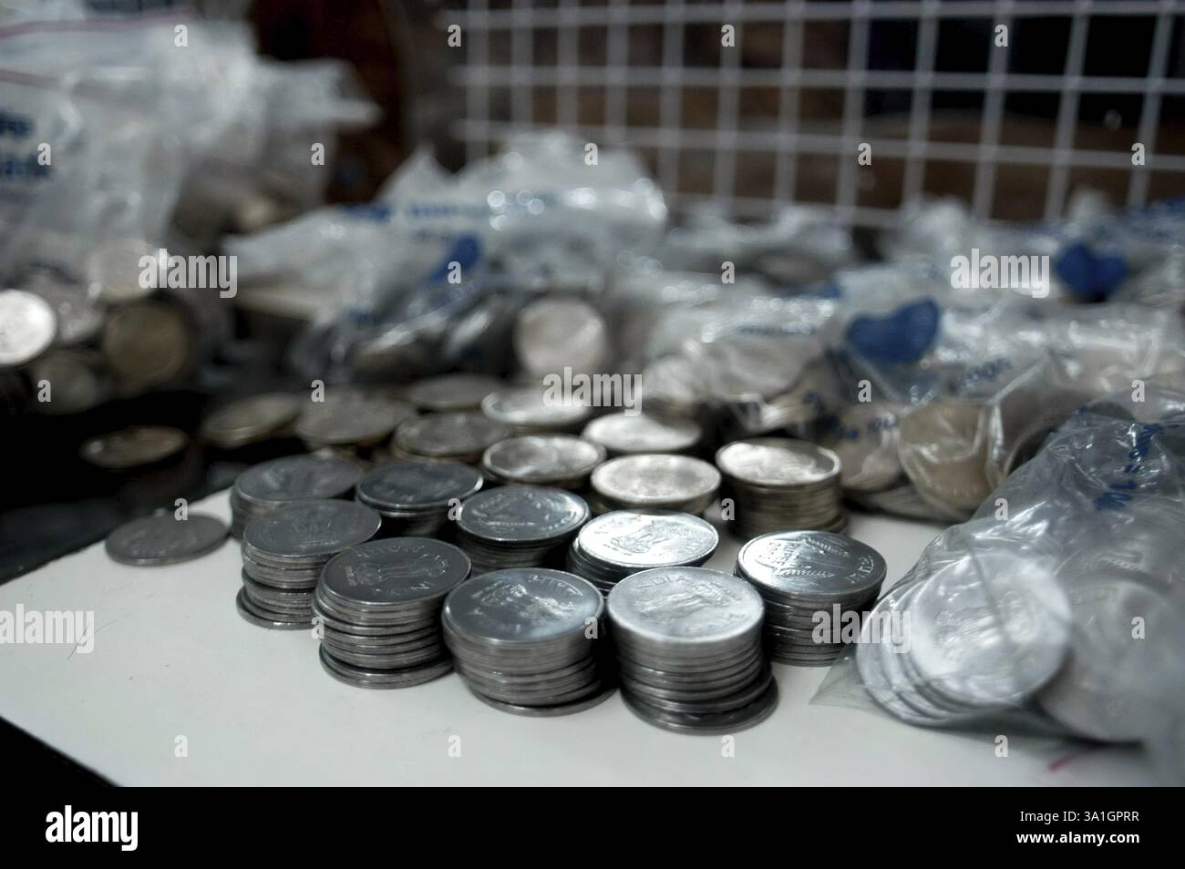 Monete indiane Foto Stock