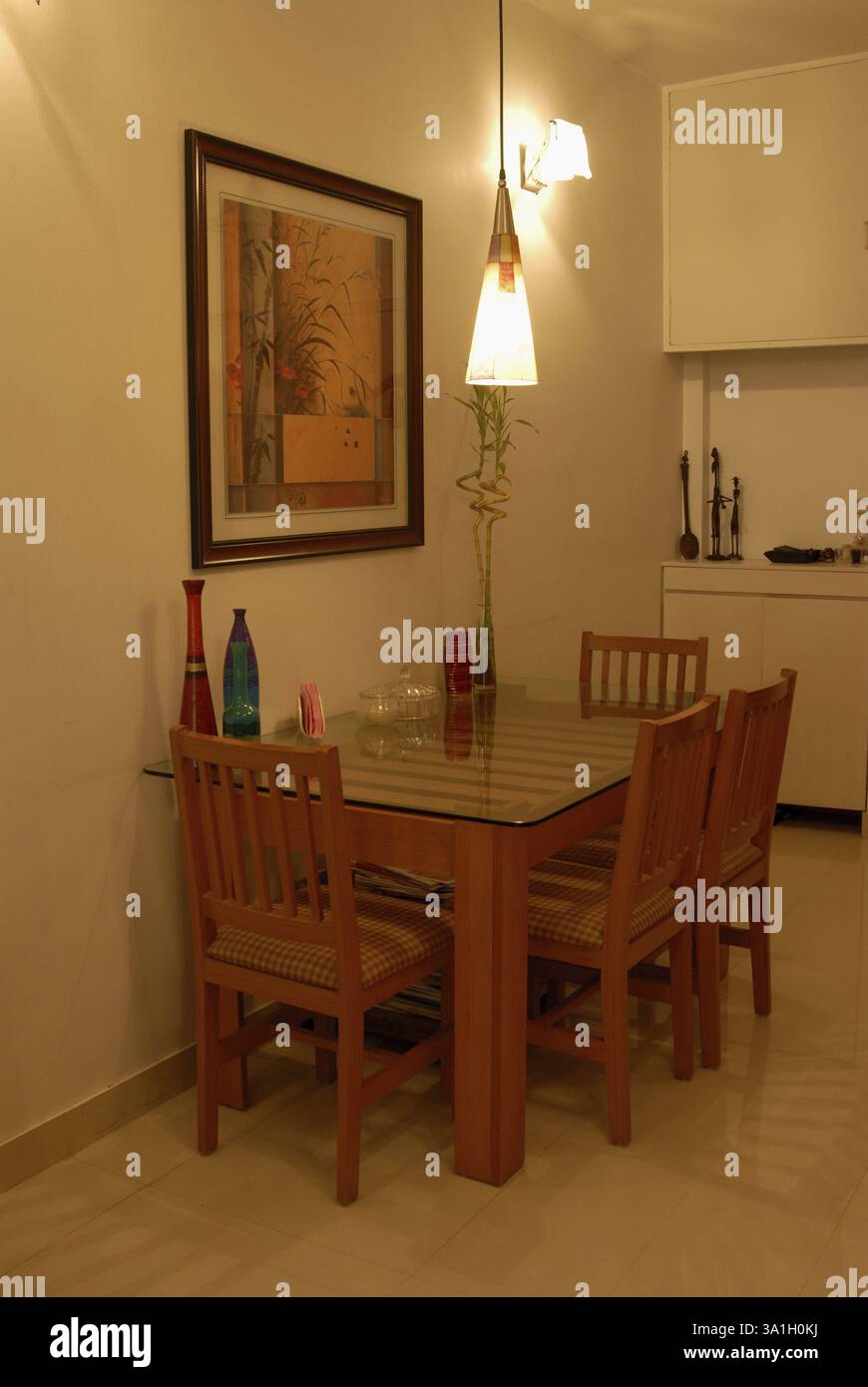 Interno della sala da pranzo, Mumbai Bombay, Maharashtra, India, Asia Foto Stock