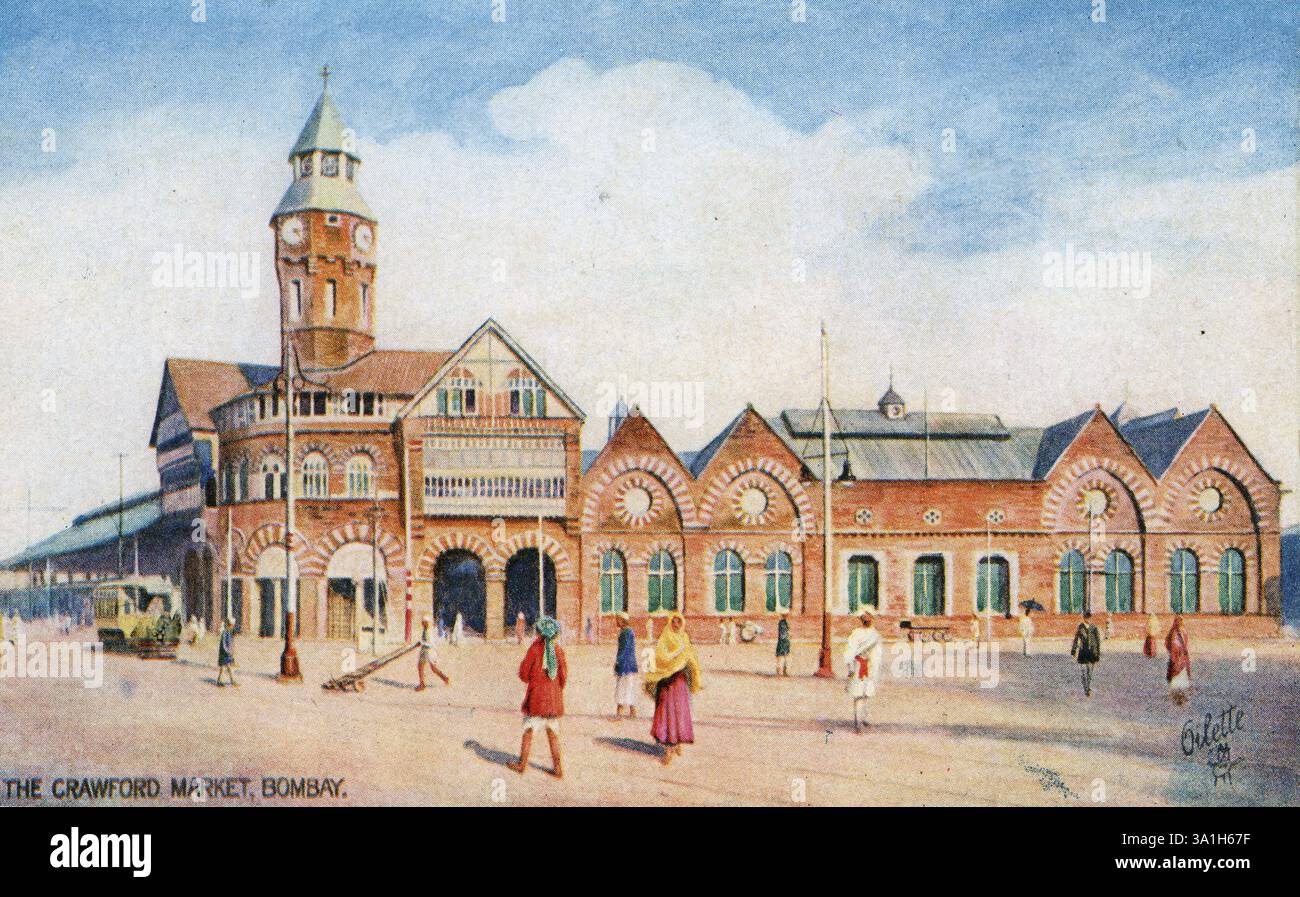 Crawford Market, Bombay ora Mumbai, Maharashtra, India, Asia Foto Stock