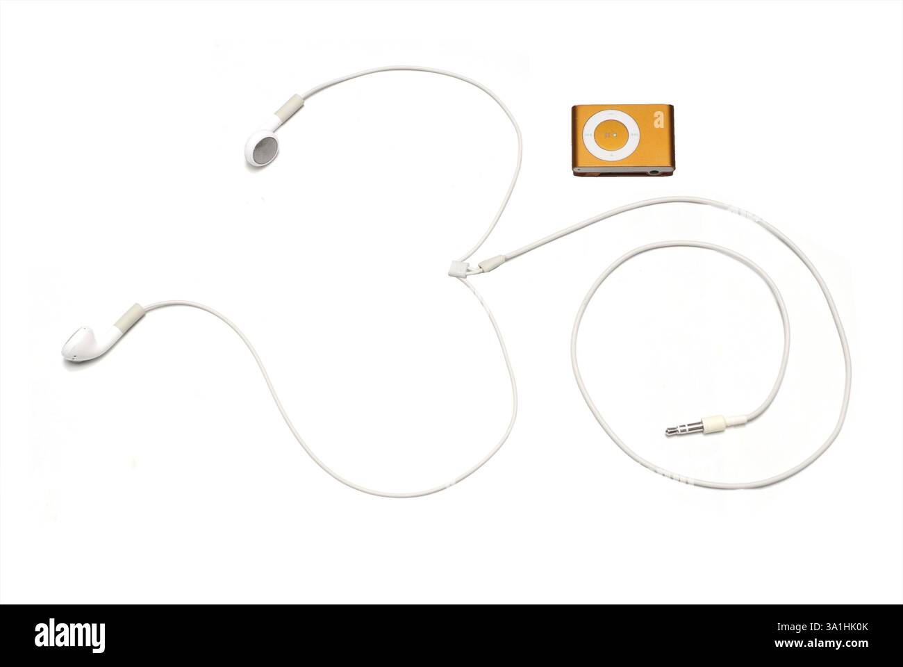 I pod con cuffie in forma di Om o ohm Foto Stock