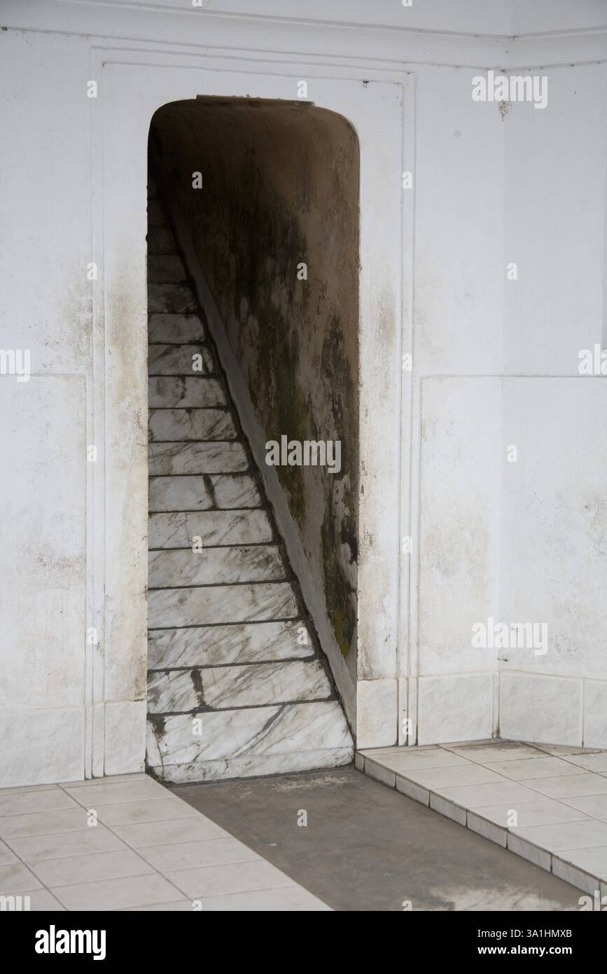 Scale nel forte Hammam lalbagh in stile Bangla-musulmano, Dacca, Bangladesh, Asia Foto Stock