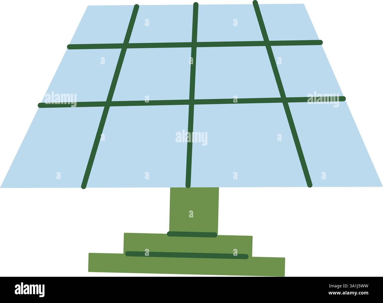 Innovativa tecnologia per le energie rinnovabili con design a pannelli solari. Illustrazione Vettoriale