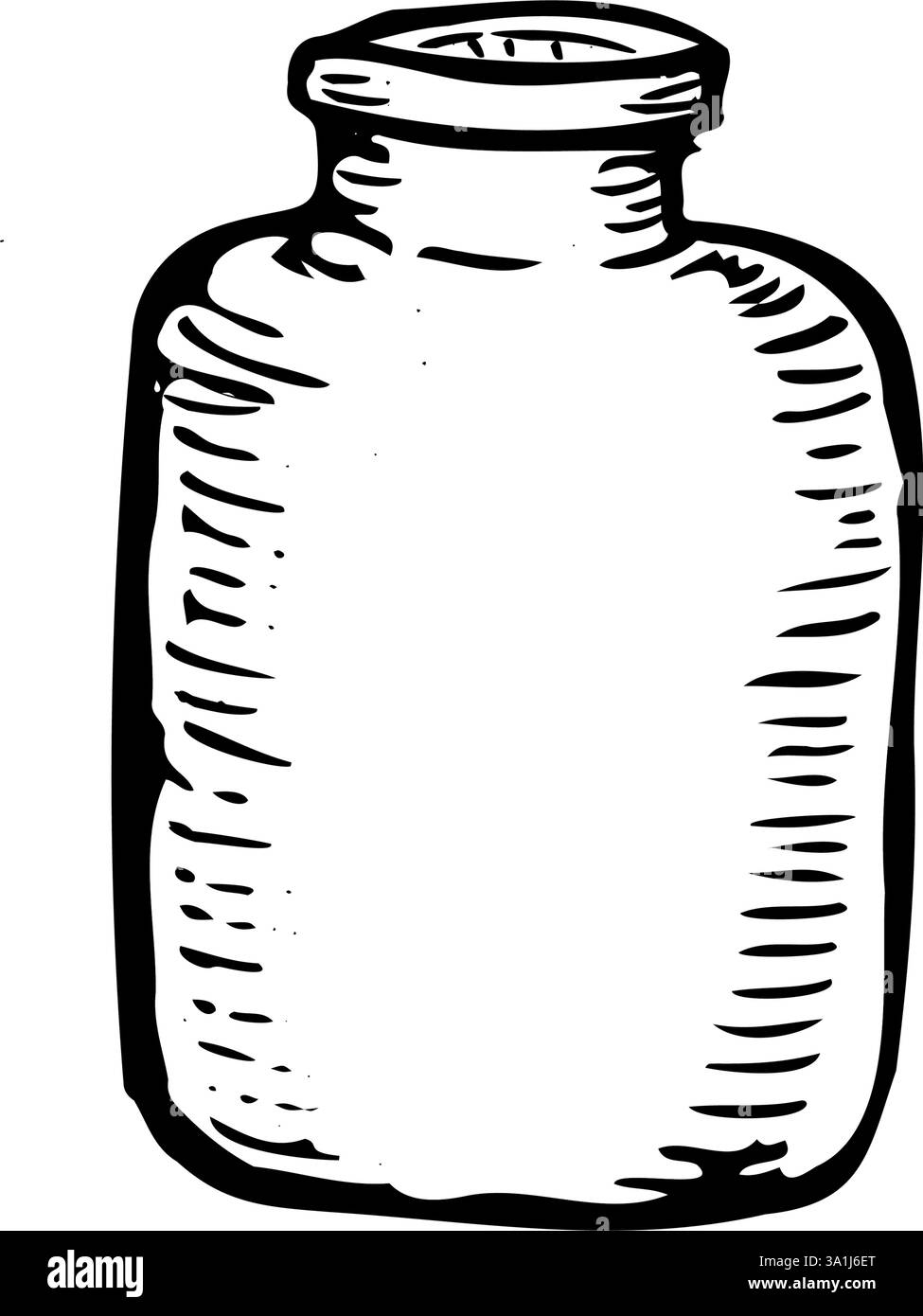 Illustrazione del profilo vettoriale dell'olio essenziale - flacone. Flacone di profumo. Schizzo disegnato a mano con inchiostro. Illustrazione Vettoriale