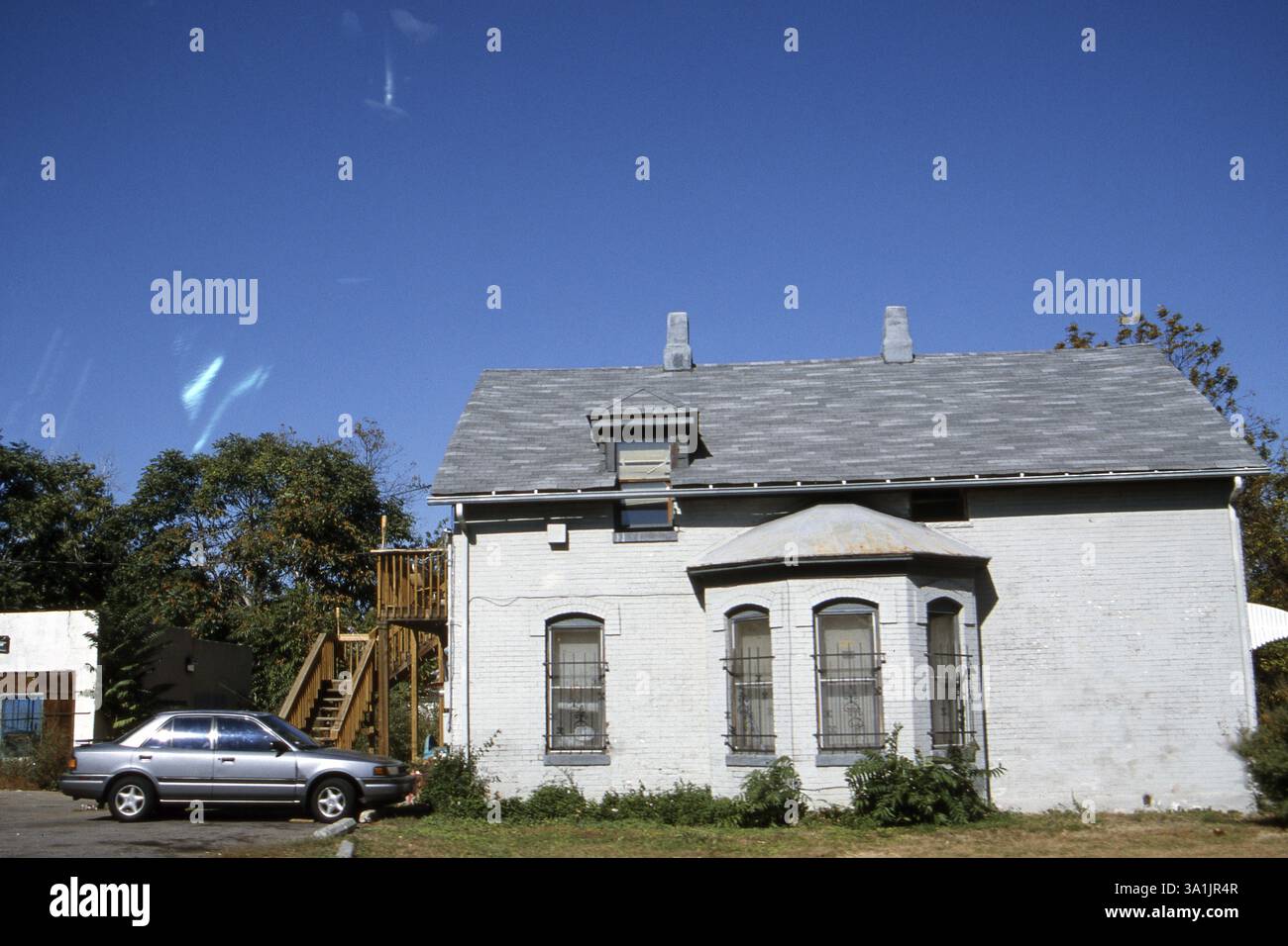 Casa costruita all'inizio del XIX secolo, città vecchia di Denver, Stati Uniti d'America Foto Stock