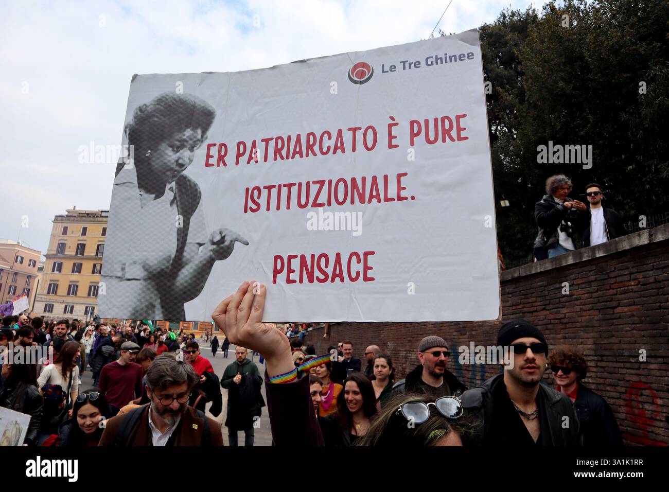ROMA - OTTO MARZO 2025 MANIFESTAZIONE NON UNA DI MENO Foto Stock