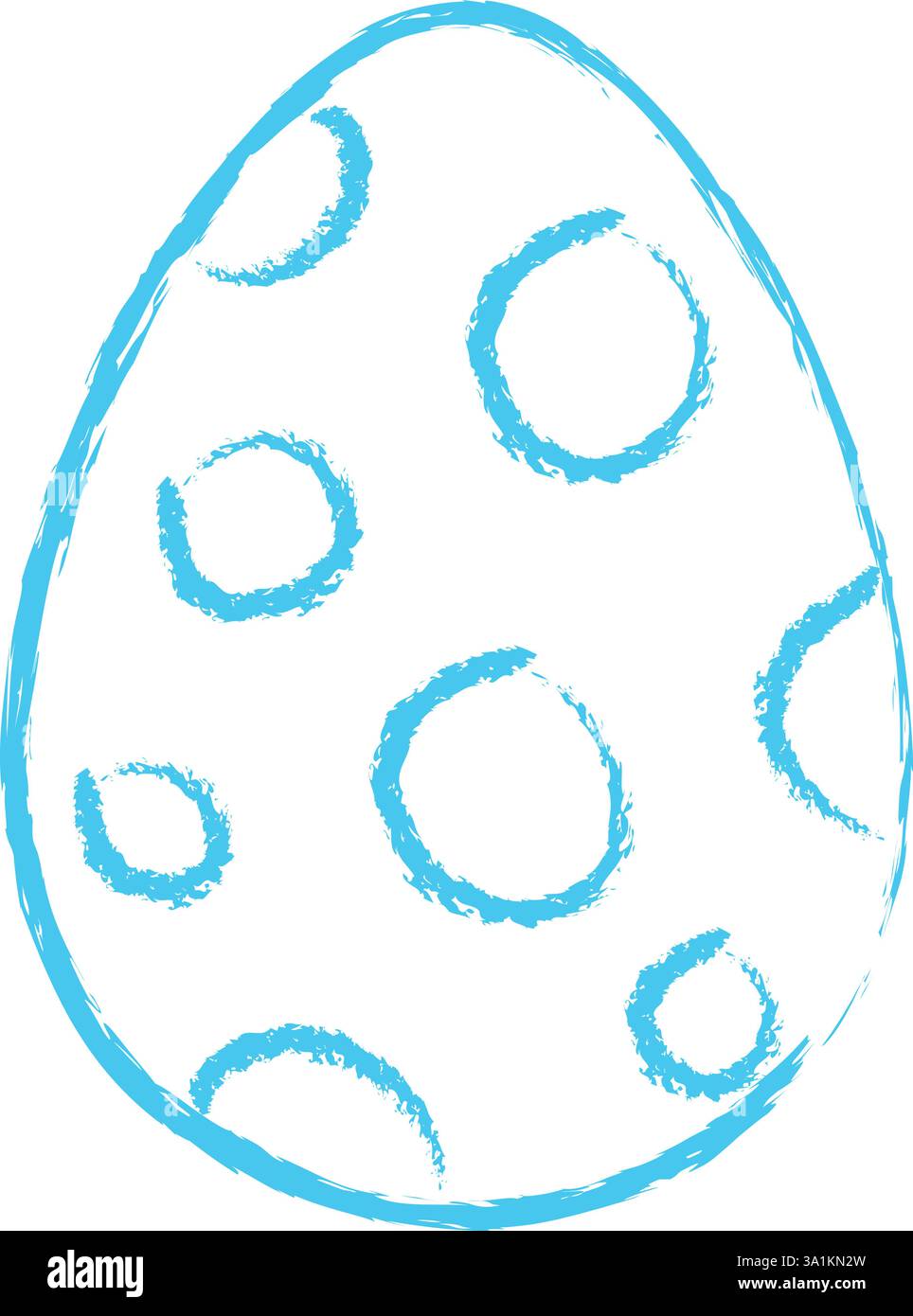 Uovo di Pasqua disegnato a mano con pois. Uovo di dinosauro. Uovo di dinosauro. Illustrazione Vettoriale