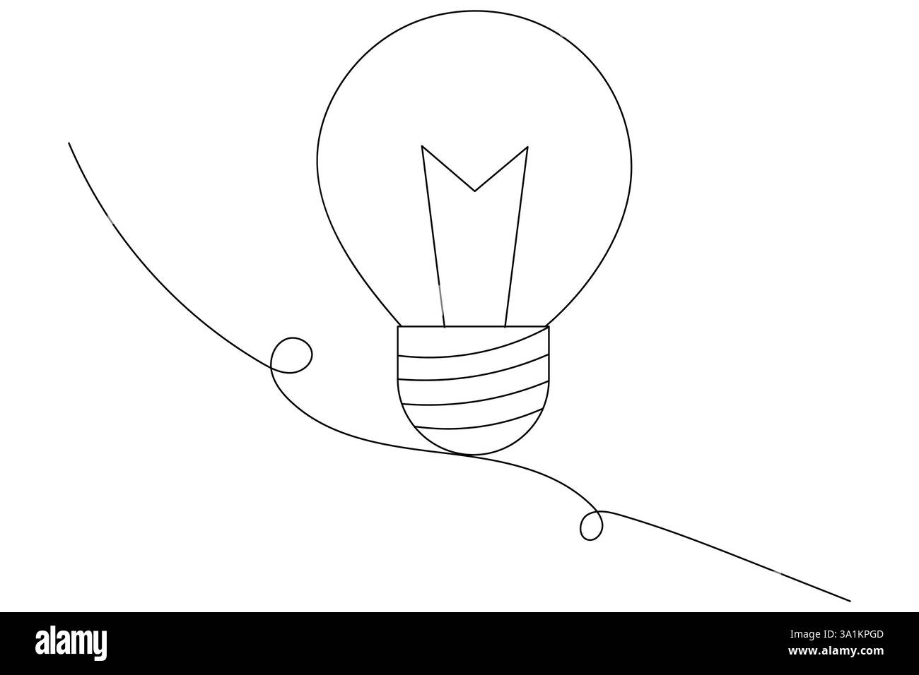 Lampada continua a una sola linea semplice con un vettore di contorno dell'icona a forma di cuore Illustrazione Vettoriale