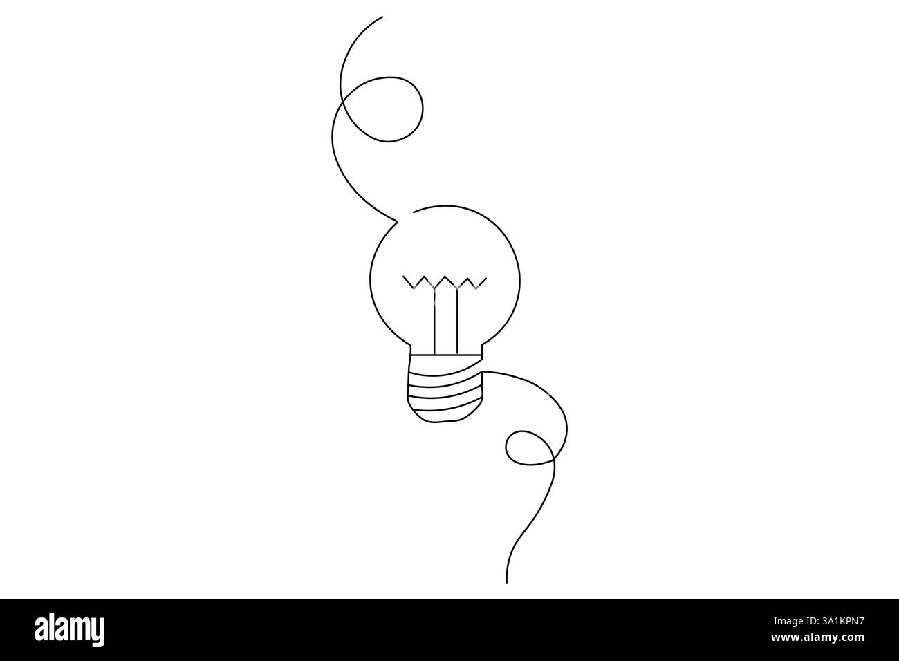 Lampada continua a una sola linea semplice con un vettore di contorno dell'icona a forma di cuore Illustrazione Vettoriale