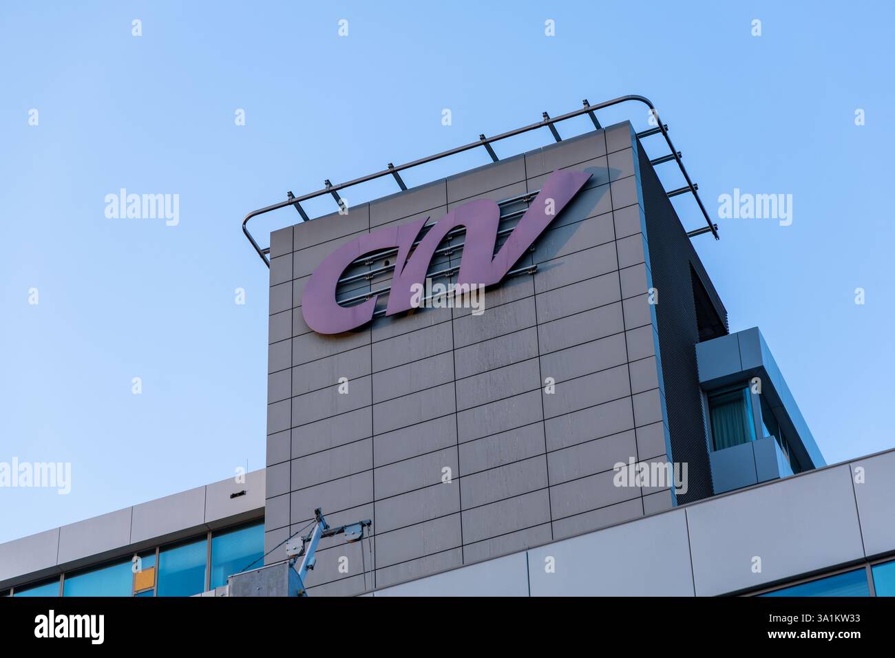 CNV costruito con il logo, il CNV è il sindacato che assicura che il vostro lavoro sia piacevole e che possiate ottenere ciò che vi aspettate dalla vostra carriera. Foto Stock
