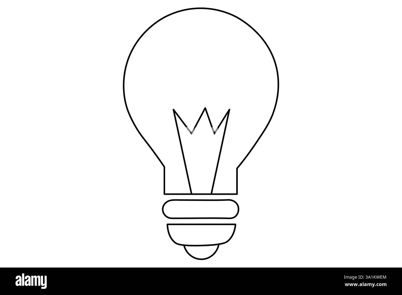 Lampada continua a una sola linea semplice con un vettore di contorno dell'icona a forma di cuore Illustrazione Vettoriale