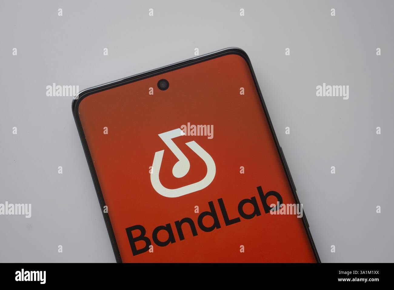 Il logo BandLab viene visualizzato sullo schermo di uno smartphone Foto Stock