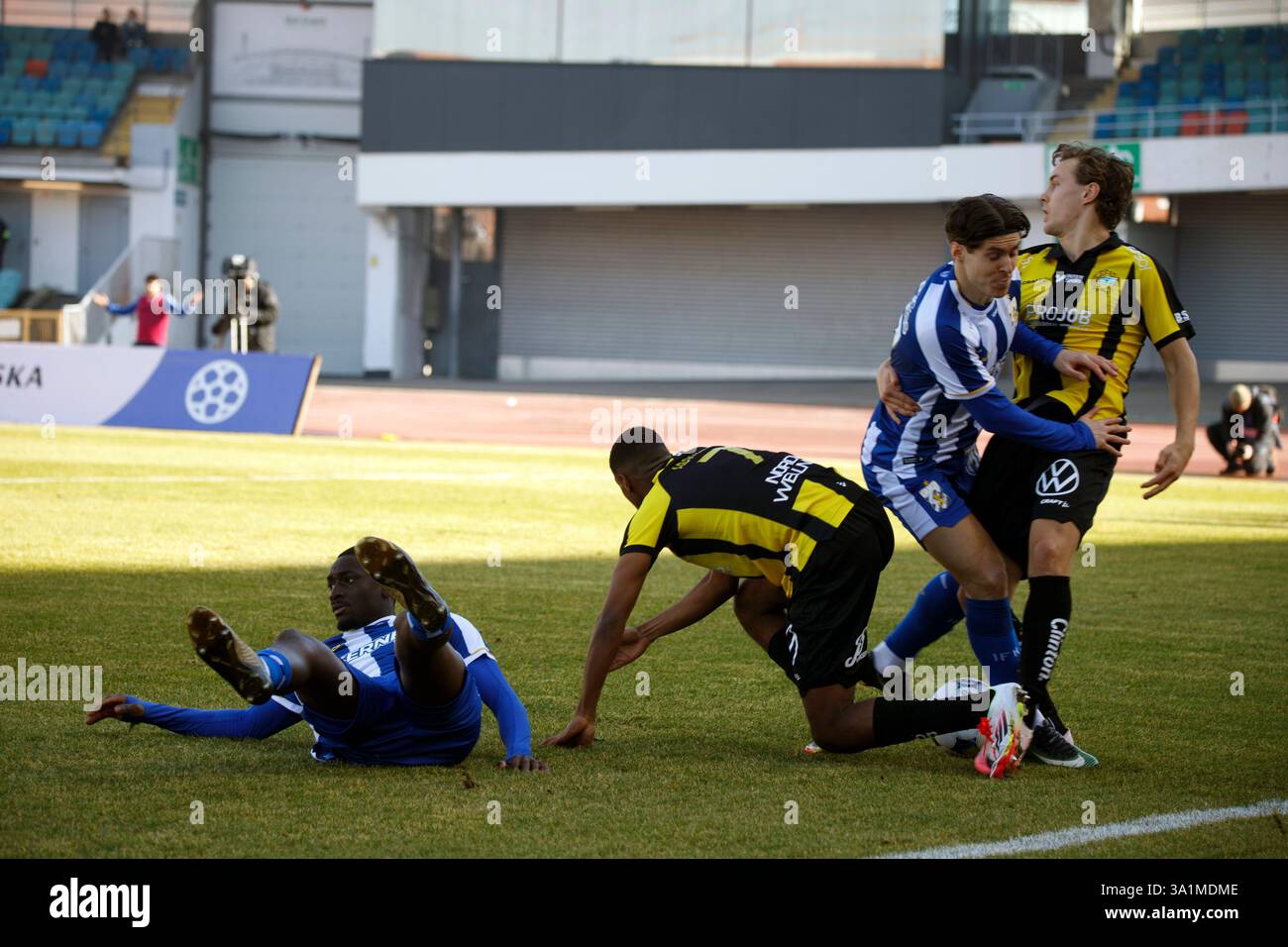 Gothenburg, Svezia. 9 marzo 2025. Momento in partita tra IFK Gothenburg e Hammarby IF a Ullevi. Crediti: Per Ljung/Alamy Live News Foto Stock