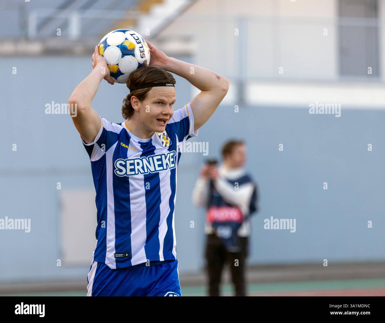 Gothenburg, Svezia. 9 marzo 2025. Il giocatore Kolbeinn Thordarson ha lanciato per l'IFK Gothenburg nella seconda metà dei quarti di finale in Coppa di calcio svedese contro l'Hammarby IF all'Ullevi. Crediti: Per Ljung/Alamy Live News Foto Stock