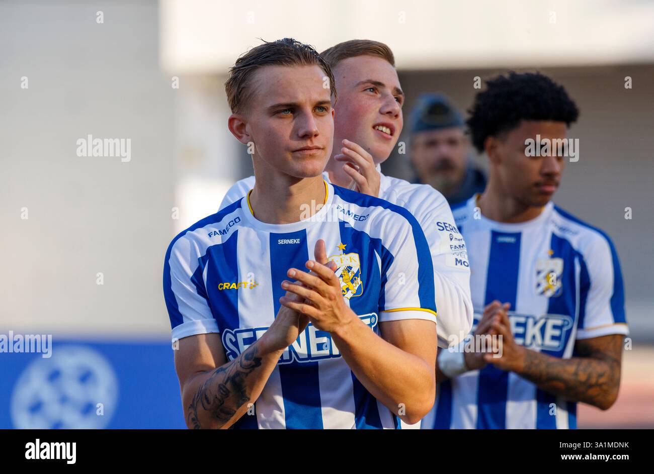 Gothenburg, Svezia. 9 marzo 2025. Momento in partita tra IFK Gothenburg e Hammarby IF a Ullevi. Crediti: Per Ljung/Alamy Live News Foto Stock