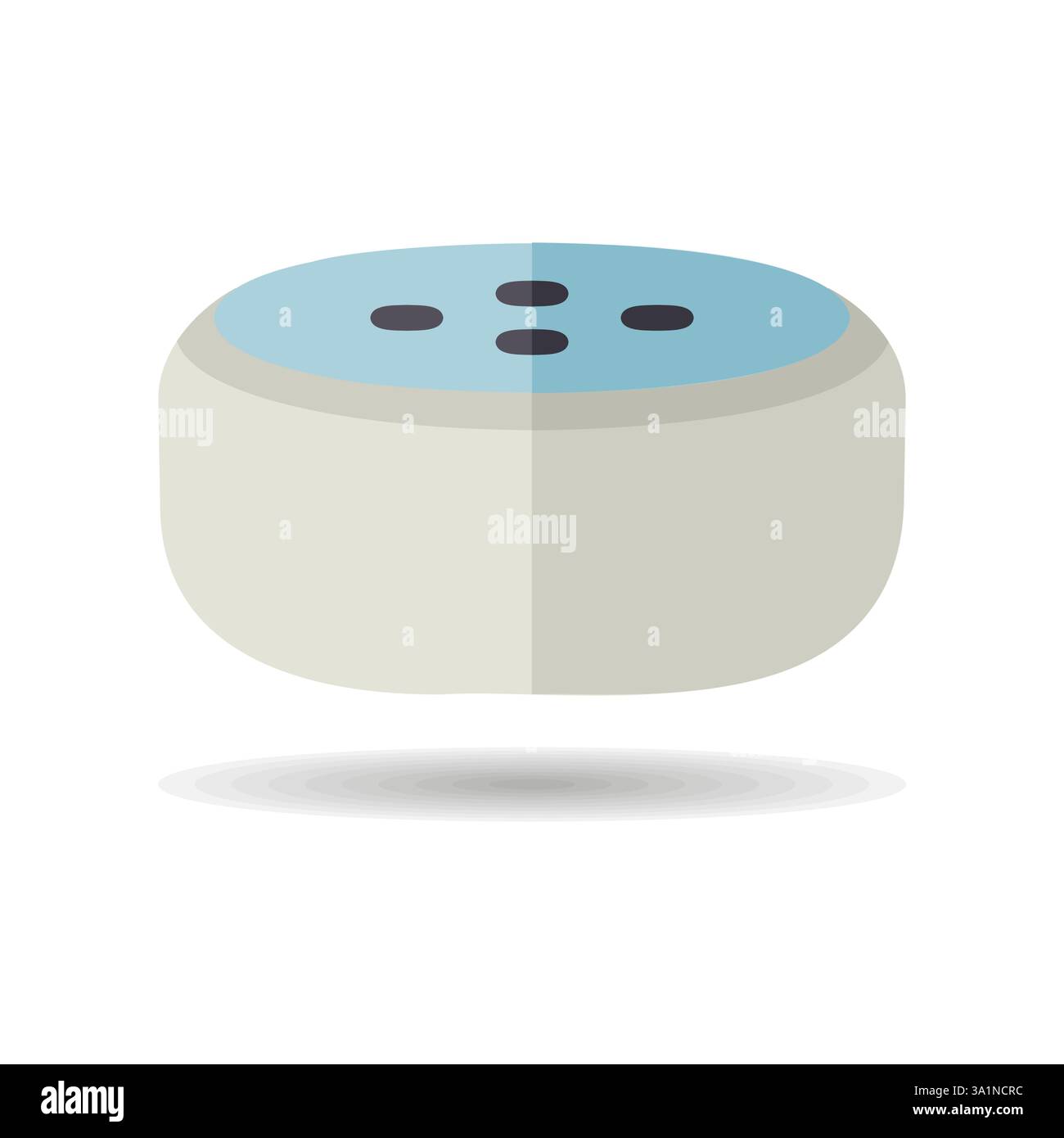 Altoparlante intelligente di piccole dimensioni con icona del vettore di riconoscimento vocale. Simbolo grafico per il design di applicazioni, logo, app e siti Web musicali e audio Illustrazione Vettoriale